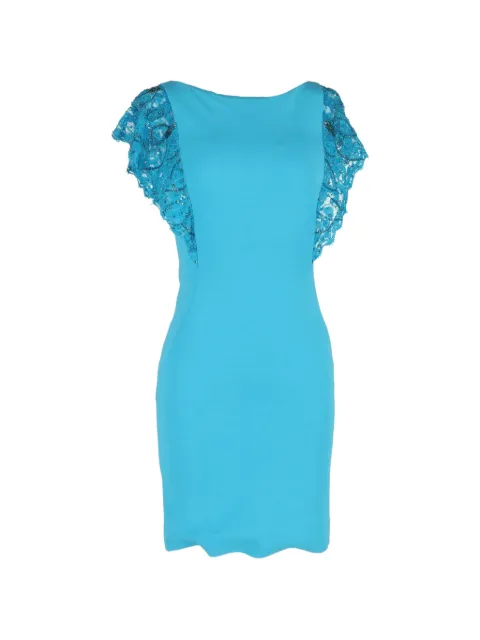 PUCCI Pre-Owned ruffle-sleeve mini dress Blue NAPPUGBCL456990W