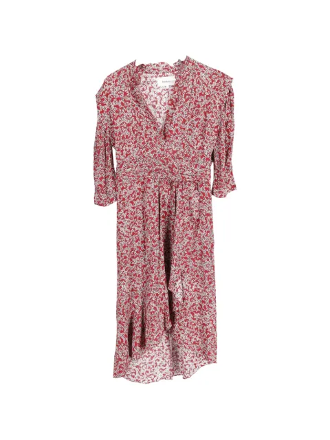 Ba&Sh V-neck ruffled midi dress Red NAPPUGBCL246717W