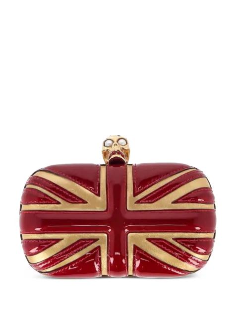 Alexander McQueen Pre-Owned Britannia skull-fastening clutch bag Red NAPPUGBBA446772W