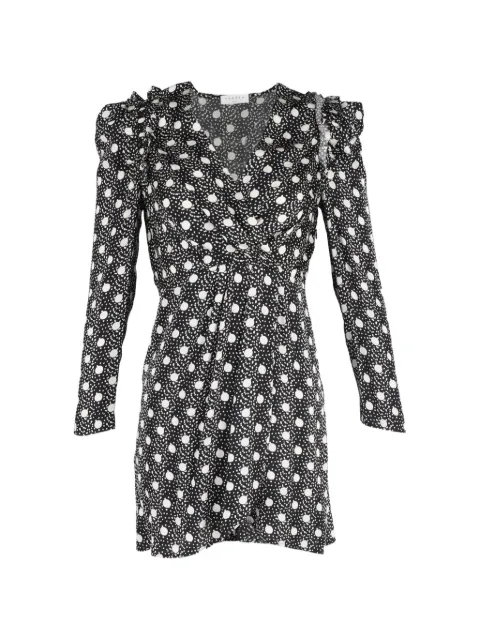 SANDRO polka-dot long-sleeve dress Black TONPUGBCL368599W
