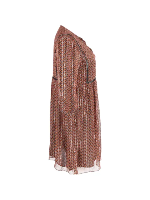 Ba&Sh herringbone-pattern mini dress Orange NAPPUGBCL246738W