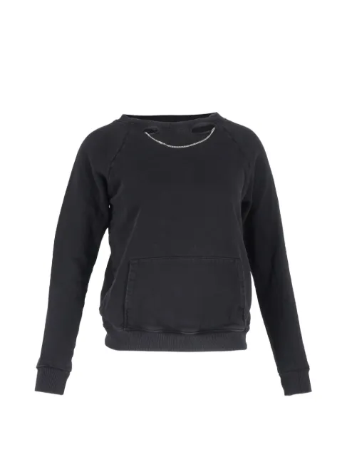 Saint Laurent Pre-Owned chain-detail sweatshirt Black NAPPUGBCL461231W