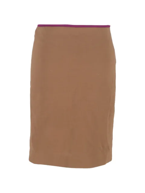 The Row Pre-Owned colour-block pencil skirt Brown TONPUGBCL456771W