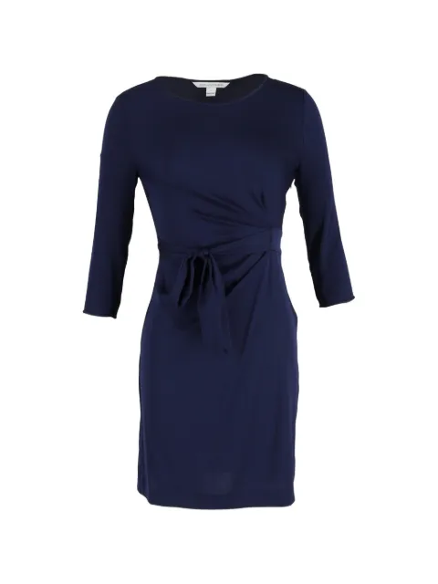 Diane Von Furstenberg Vintage mini bow-waist dress Blue TONPUGBCL376226W