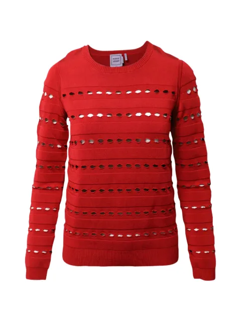 Herve Leger cut-outs ribbed sweater Red TONPUGBCL130552W