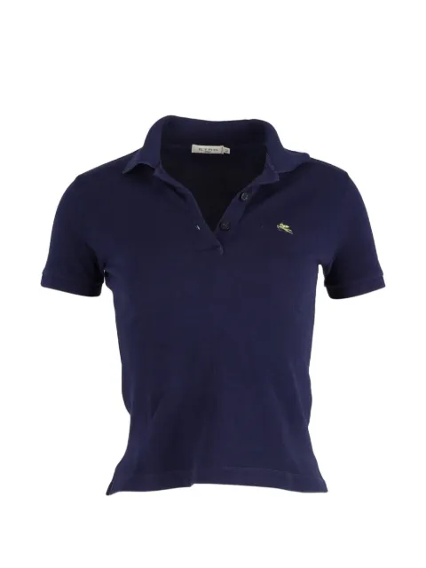 Etro Vintage embroidered-logo polo shirt Blue NAPPUGBCL396544W