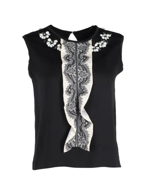 Etro Vintage embellished silk blouse Black NAPPUGBCL387727W