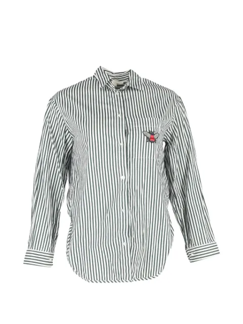 Maje striped-pattern shirt White NAPPUGBCL452866W