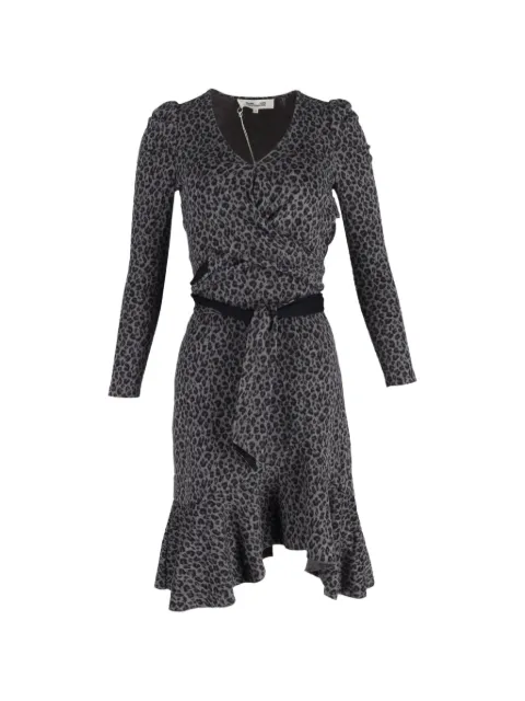 Diane Von Furstenberg Vintage Sienna leopard-print dress Grey NAPPUGBCL397013W
