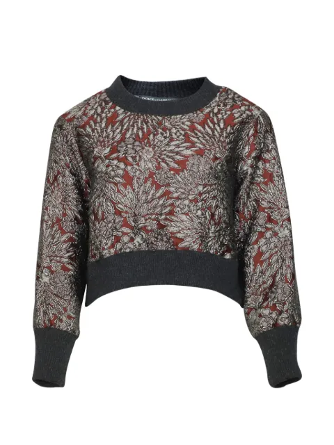 Dolce & Gabbana Pre-Owned brocade floral sweatshirt Red NAPPUGBCL094338W