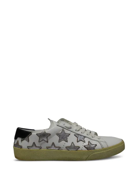 Saint Laurent Pre-Owned metallic star leather sneakers White NAPPUGBSH106095W