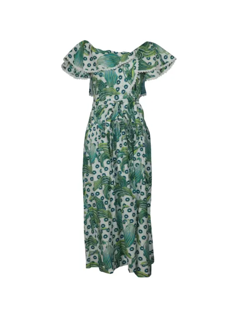 Temperley London wrap floral dress Green NAPPUGBCL103315W