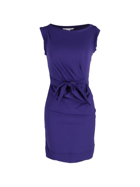 Diane Von Furstenberg Vintage Della tie-waist mini dress Purple TONPUGBCL268026W