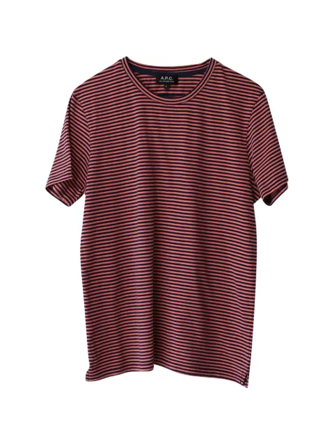 A.P.C. striped short-sleeve t-shirt Orange MRPPUGBCL252638M
