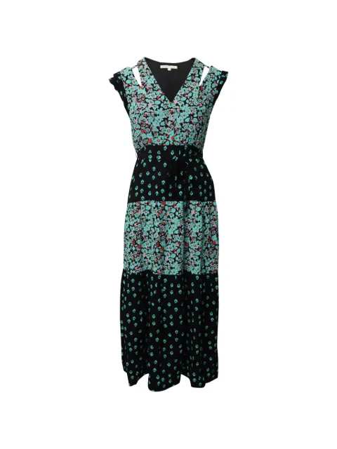 Maje floral cut-out maxi dress Black NAPPUGBCL151401W