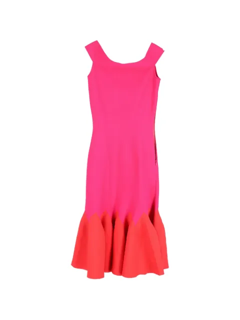 Alexander McQueen Pre-Owned Jacquard knit off-shoulder dress Pink NAPPUGBCL447432W