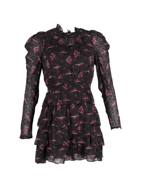 Ba&Sh print smocked dress Black NAPPUGBCL400769W