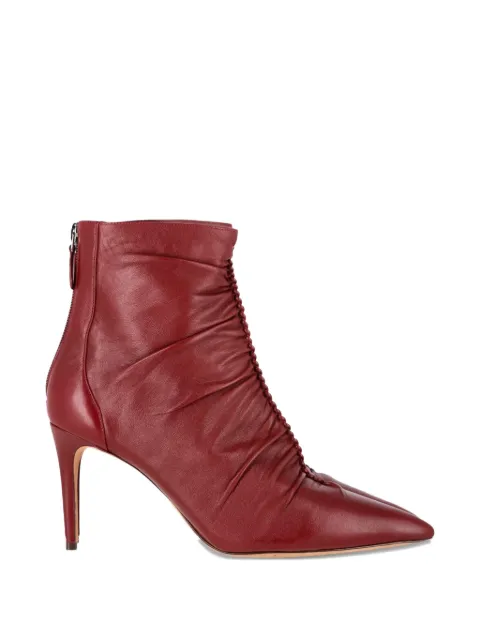 Alexandre Birman Susanna pointed ruched ankle boots Red NAPPUGBSH462768W