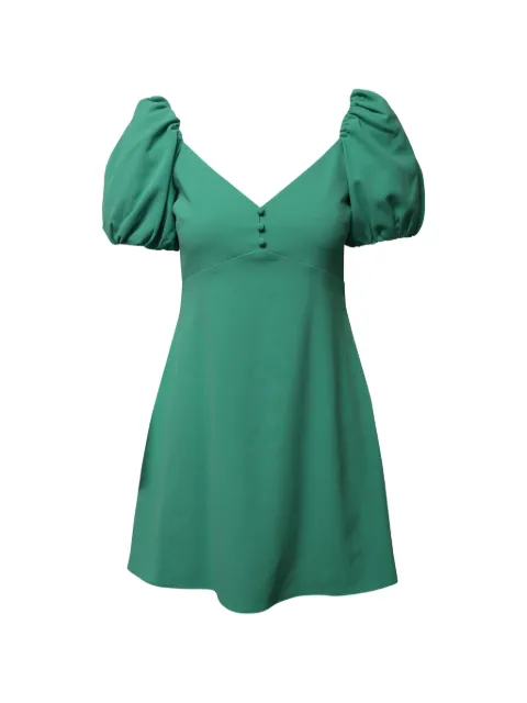 alice + olivia puff-sleeve flared dress Green NAPPUGBCL183225W