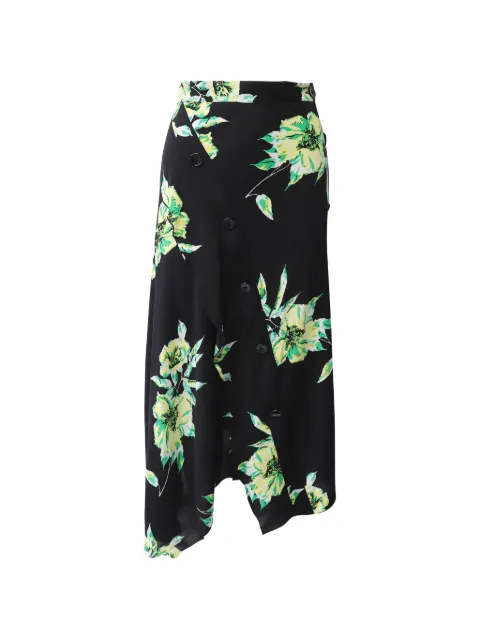 Proenza Schouler button-detail asymmetric skirt Black NAPPUGBCL159918W