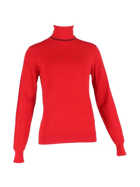 Christian Dior Pre-Owned turtle-neck wool sweater Red NAPPUGBCL461226W
