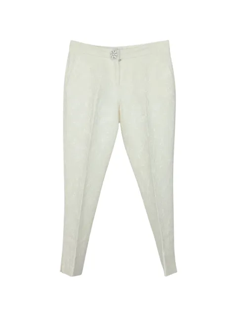 Dolce & Gabbana Pre-Owned floral-jacquard trousers Neutrals NAPPUGBCL094331W