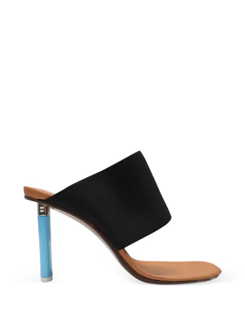 VETEMENTS lighter-heel canvas mules Black NAPPUGBSH099701W