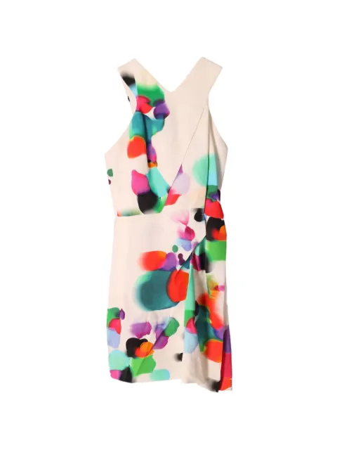 Rm By Roland Mouret printed halterneck mini dress Neutrals NAPPUGBCL199740W