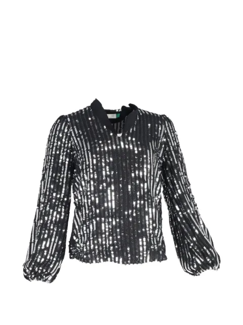 Rixo stripe sequin top Black NAPPUGBCL430581W