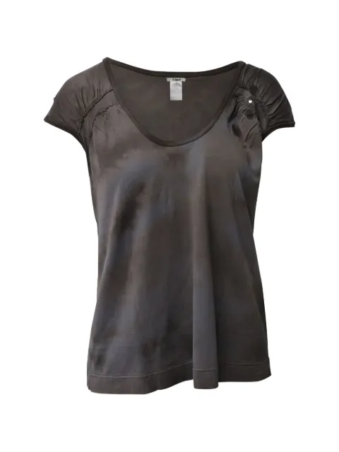 Chloé Vintage gathered-sleeve T-shirt Grey TONPUGBCL159860W