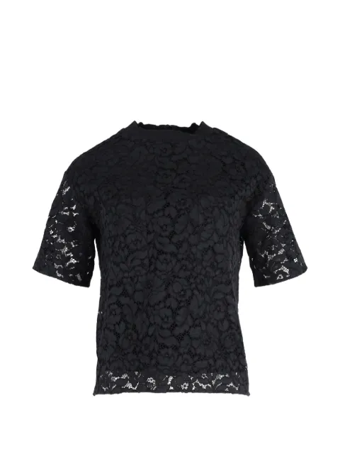 JOSEPH lace short-sleeve top Black NAPPUGBCL373873W