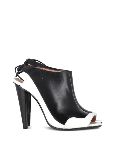 Roland Mouret Damier peep-toe ankle boots Black NAPPUGBSH462852W
