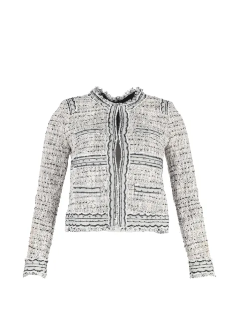 Giambattista Valli Vintage fringed tweed blazer Neutrals NAPPUGBCL462471W