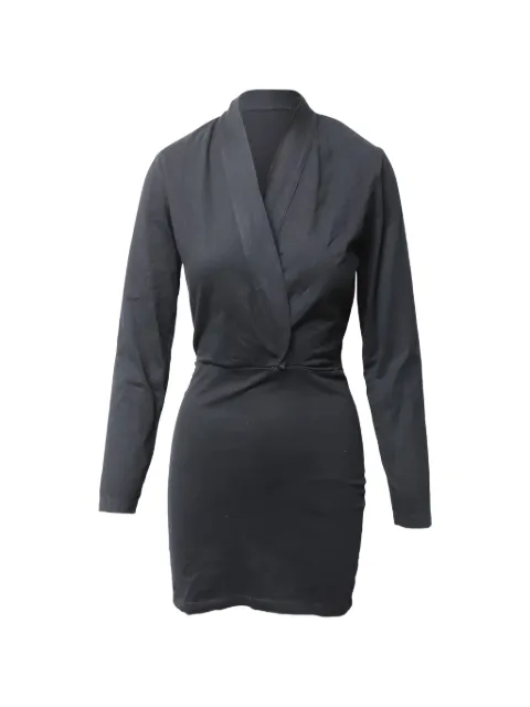 IRO V-neck long-sleeve dress Black NAPPUGBCL140294W