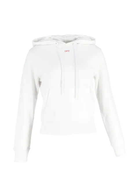 Off-White Pre-Owned arrow-print hoodie White NAPPUGBCL410481W