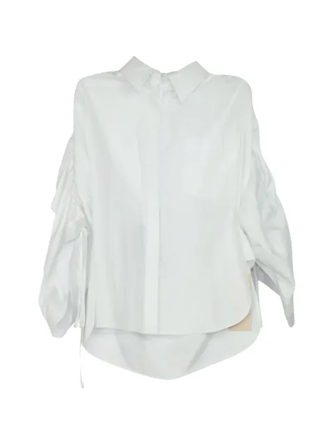 Antonio Berardi Vintage ruffled ruched shirt White NAPPUGBCL089305W