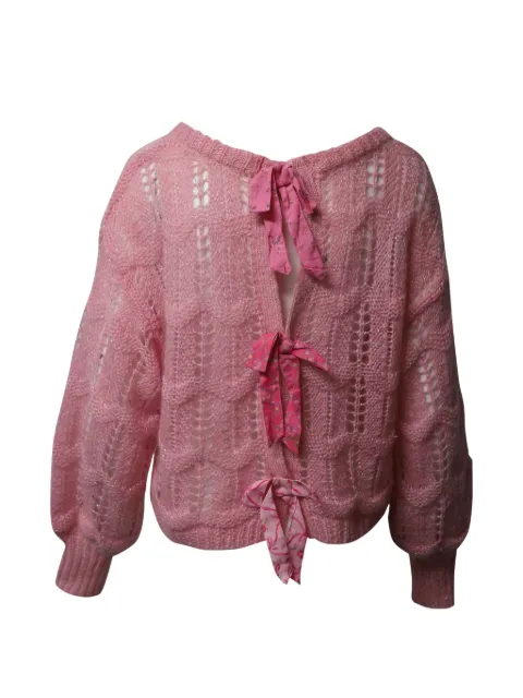 LoveShackFancy cable-knit sweater Pink NAPPUGBCL101572W