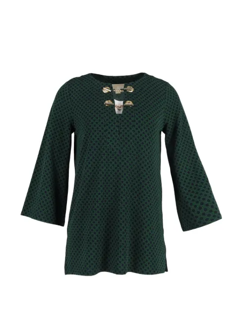 Michael Kors Vintage polka-dot embellished blouse Green NAPPUGBCL400233W