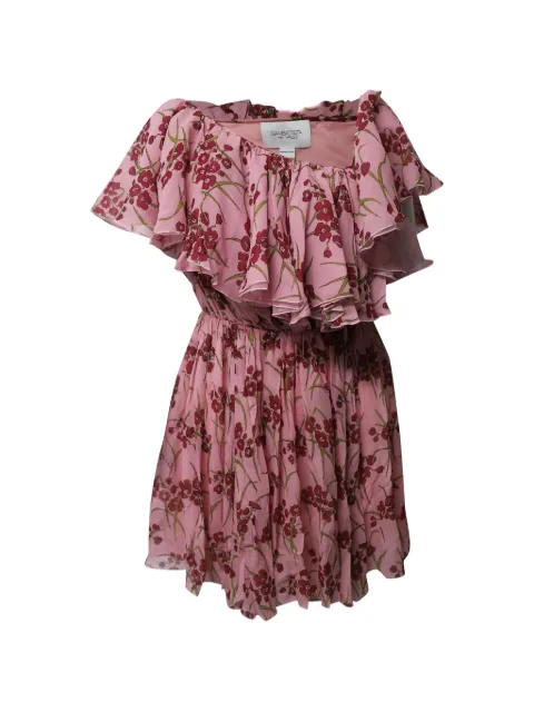 Giambattista Valli Vintage one-shoulder floral-print mini dress Pink NAPPUGBCL117466W