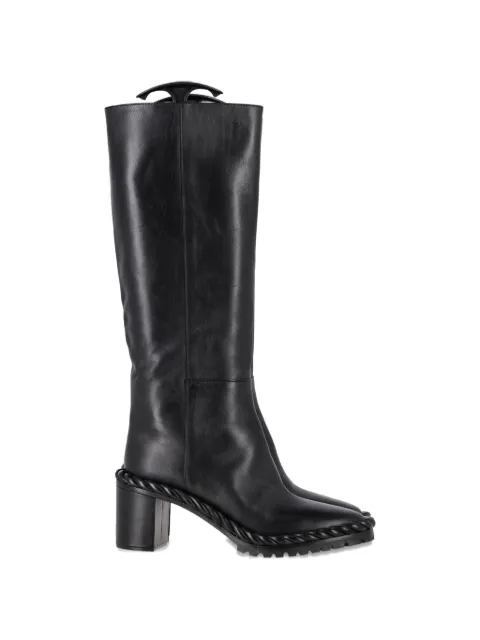Valentino Garavani Pre-Owned twisted-trim block-heel boots Black NAPPUGBSH461561W