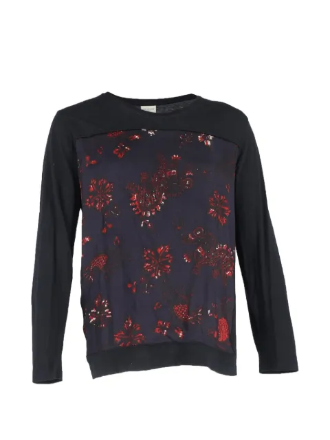 Dries Van Noten Pre-Owned abstract-print top Black MRPPUGBCL460006M