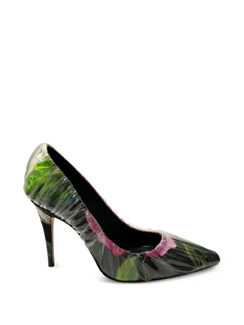 Jimmy Choo Pre-Owned x Off White Anne floral print pumps Green NAPPUGBSH091409W