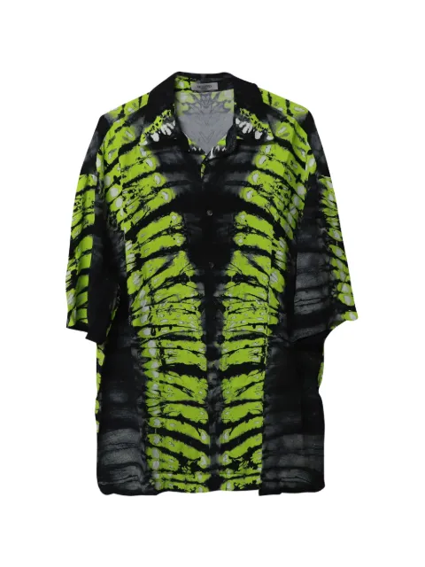 Valentino Garavani Pre-Owned tie-dye short-sleeve shirt Black HNPUGBCL183740M
