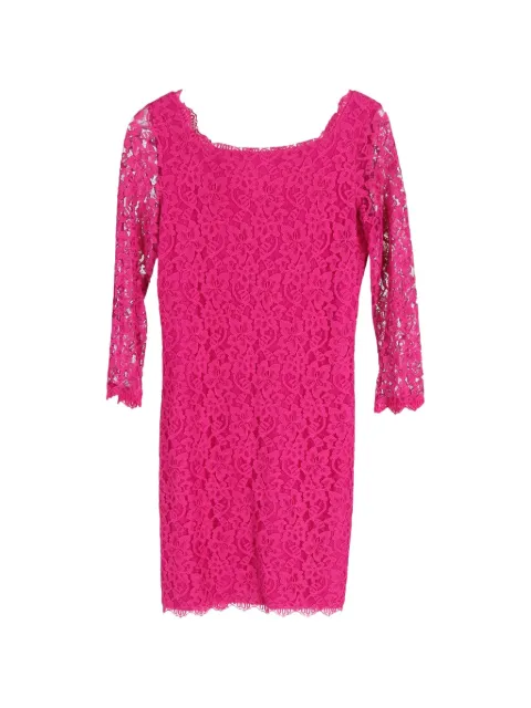 Diane Von Furstenberg Vintage Zarita lace mini dress Pink TONPUGBCL370089W