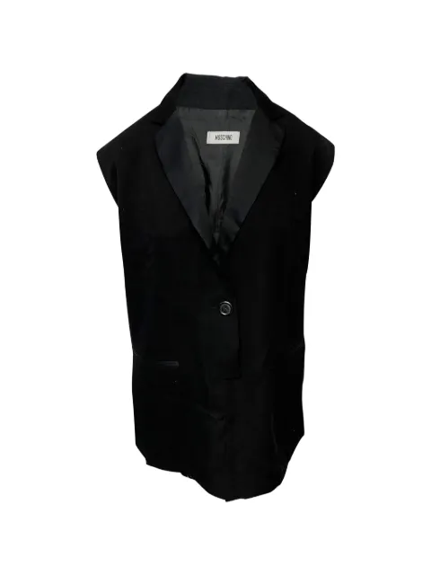 Moschino Pre-Owned velvet oversized vest mini dress Black NAPPUGBCL095722W