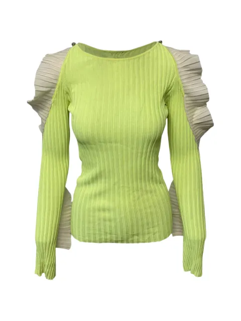 David Koma ruffled knitted top Green NAPPUGBCL094182W