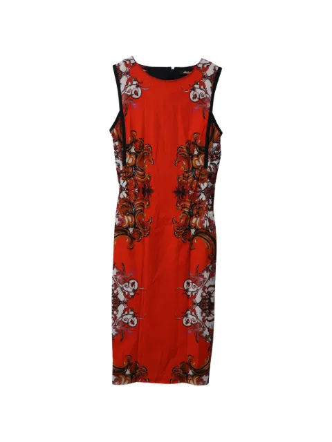 Roberto Cavalli Vintage filigree-print sheath midi dress Red TONPUGBCL137511W