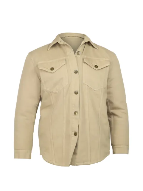 Nanushka chest-pocket cotton jacket Neutrals TONPUGBCL125347W