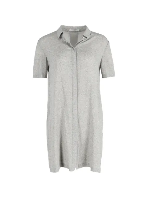 Pre-Owned Alexander Wang fray detail shirt dress Grey NAPPUGBCL385188W