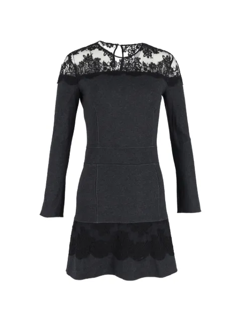 Roberto Cavalli Vintage lace-trim mini dress Grey NAPPUGBCL344772W